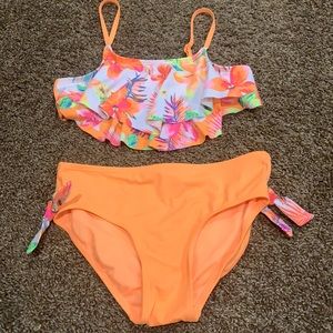 NWT Justice size 14 orange bikini